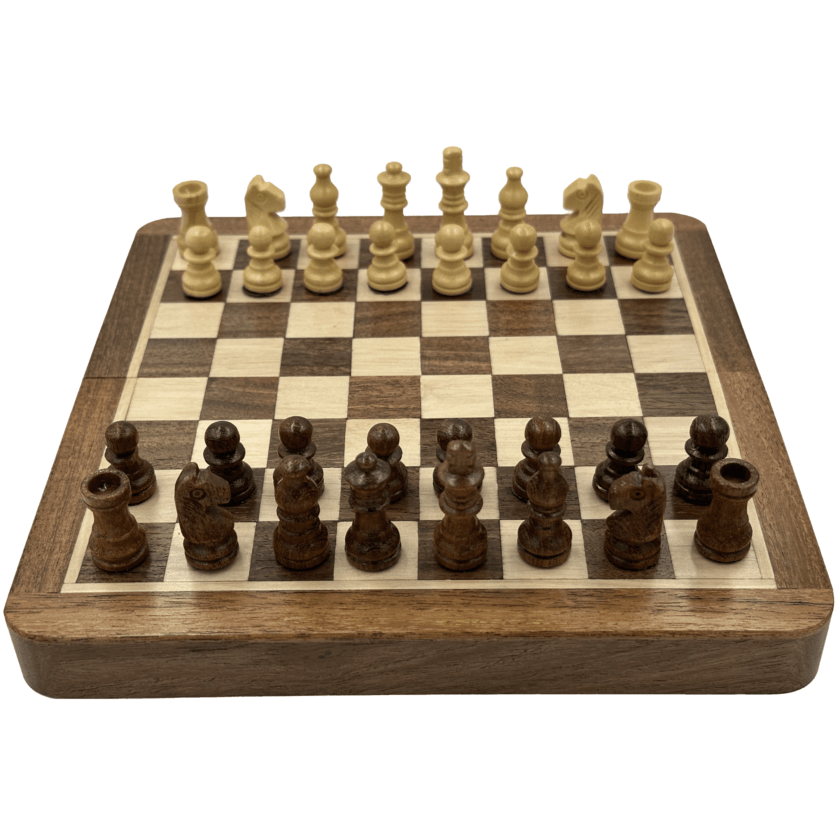 Handcrafted Wooden Magnetic Travel Chess Set